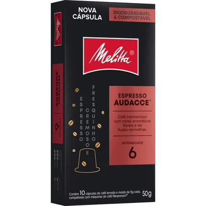 Café em Cápsula Torrado e Moído Espresso Audacce Melitta Caixa 50g 10 Unidades