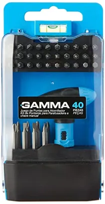 Gamma Ferramentas Kit De Pontas De Parafusadeira Com 40 Peças G19525Ac Azul