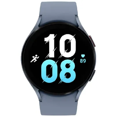 Galaxy Watch 5 bt 44mm Samsung Azul com 1,4, Pulseira de Fluorelastômero, Bluetooth e 16GB