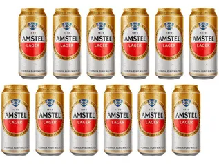 Cerveja Amstel Lager 12 Unidades - 473ml | R$23