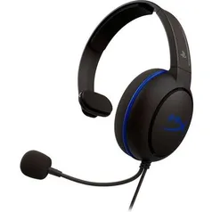 Headset Gamer HyperX Cloud Chat, Drivers 40mm, PS5 e PS4, P3, Preto e Azul - HX-HSCCHS-BK/AM