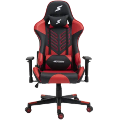 Cadeira Gamer SuperFrame Godzilla, Reclinável, Preto e Vermelho