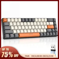 [Moedas/GPay] Teclado Mecânico Sem Fio K68