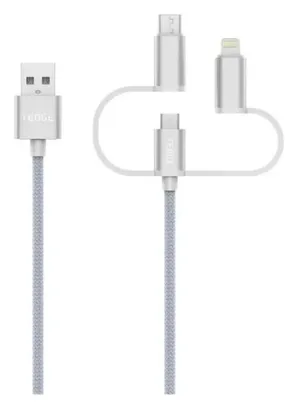 [APP] Cabo 3 em 1 - USB C, Micro e USB | R$14