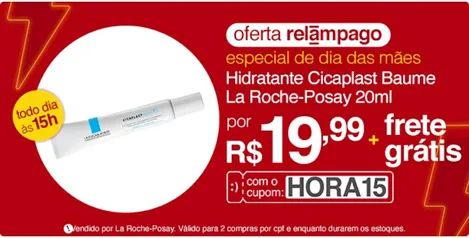 [App] Hidratante Reparador Cicaplast Baume B5 - La Roche-Posay - R$20