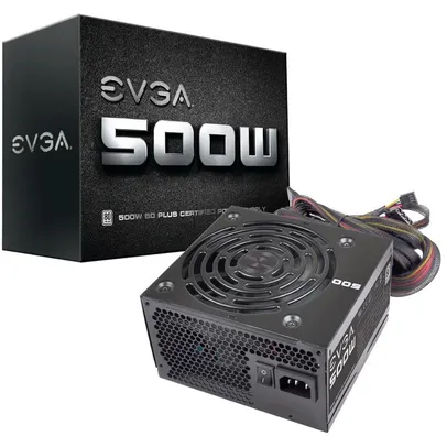 Fonte EVGA 500W 80 Plus White - 100-W1-0500-KR | R$ 250