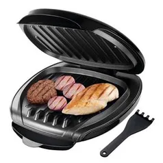 [Extra] Grill Mondial Express G-06 Preto c/ Grelhas Duplas e Bandeja Coletora - por R$68