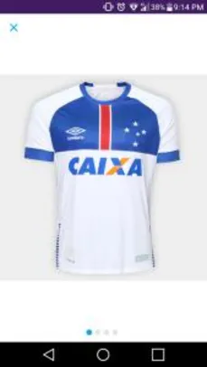 Camisa Cruzeiro II 2018 s/n° C/ Patrocínio Blár Vikingur - Torcedor Umbro Masculina - Branco e Azul