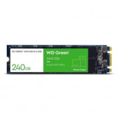 SSD WD Green 240GB Sata - Para Computador e Notebook, 1 ano de garantia - 545MBs e G: 465MBs