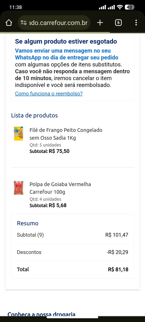 Imagen na descrição da promoção