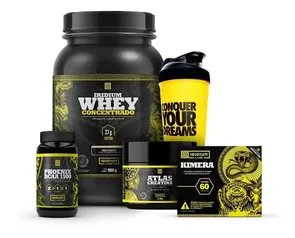 Combo Kimera + Whey Protein + Bcaa + Creatina + Coqueteleira