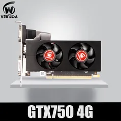 Placa de Vídeo GTX 750 4gb 128bit 5012mhz gddr5 placa de vídeo vga para nvidia geforce jogo mais forte do que r7 350 2gb