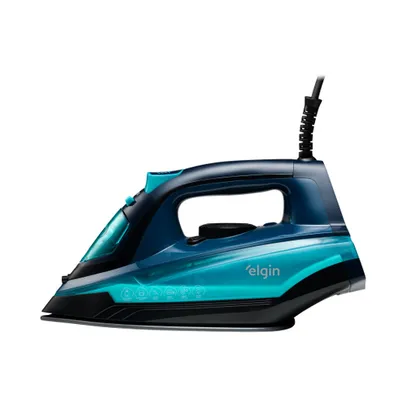 Ferro de Passar a Vapor Iron Steam Pro 1400W Elgin 127V Preto e Azul Elgin