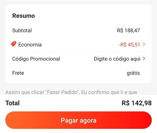 Imagem na descrição da promoção