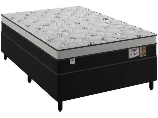 Cama Box Casal (Box + Colchão) - Plumatex Molas Ensacadas Alfa