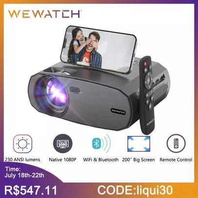 Wewatch V50 Portable 5g Wifi Projector Mini Smart Real 1080p Full Hd Movie Proyect