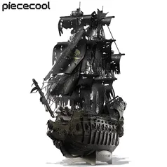 Quebra-cabeça 3D Piececool Metal Puzzle The Flying Dutchman Model Building Kits Pirate Ship Jigsaw