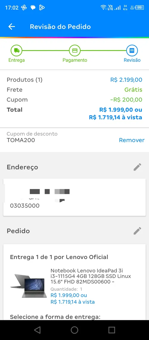 Imagem na descrição da promoção