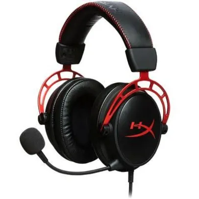 Headset Gamer HyperX Cloud Alpha, Drivers 50mm, Múltiplas Plataformas, P2 e P3, Preto e Vermelho, HX-HSCA-RD/AM