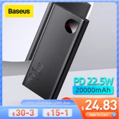 Baseus 22.5W Power Bank 20000mAh