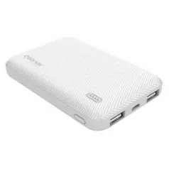 Carregador Portátil Geonav Essential, 5000mAh, 2 USB, Branco - ES5KWT R$33