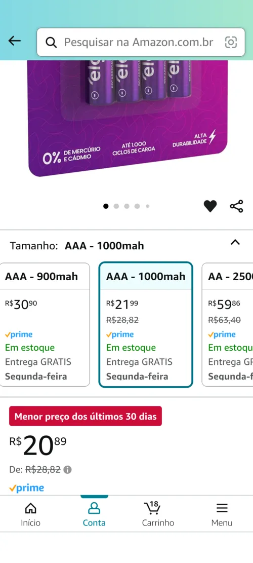 Imagem na descrição da promoção