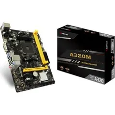 Placa Mãe Biostar A320MH, Chipset A320, AMD AM4, mATX, DDR4