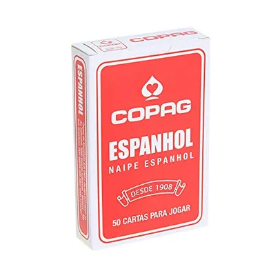 [+por- R$7,56] Baralho Espanhol Naipe Espanhol - Vermelho - Cartucho Unitário - Copag