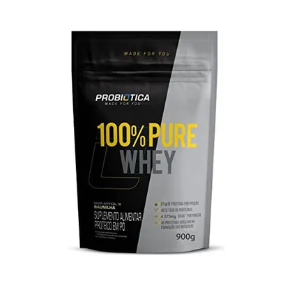 Probiótica 100% Pure Whey Nova Fórmula - 900G Refil Baunilha -