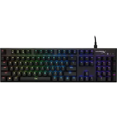 (AME R$200) Teclado Mecânico Gamer HyperX HX-KB1SS2-US Alloy FPS RGB Switch Kailh Silver US