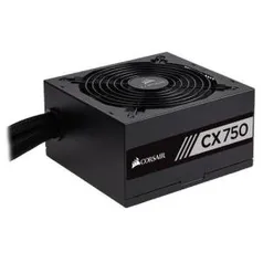 Fonte De Alimentação 750 Watts 80 Plus Bronze Corsair Cx750 Atx Cp-9020123-ww - R$196