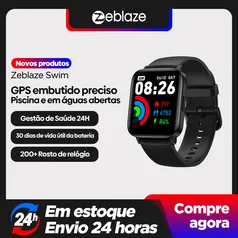 Smartwatch Zeblaze nadar gps natação relógio inteligente, embutido gps, 24h gestão da 