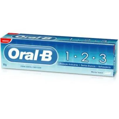 Creme Dental 1-2-3 Menta Suave 90g - Oral-B - Frete Grátis Prime - 46%off