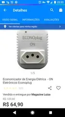 Economizador de Energia Elétrica On Eletrônicos Econoplug