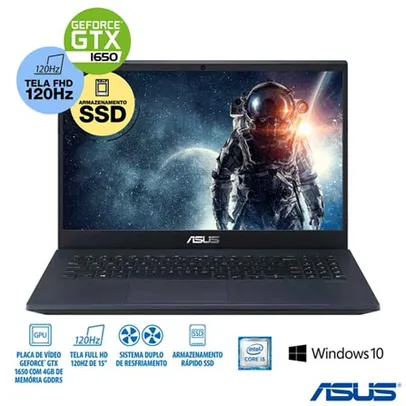 Notebook Gamer Asus, Intel® Core™ i5 9300H, 8GB, 256GB SSD, 15,6" Full HD 120Hz