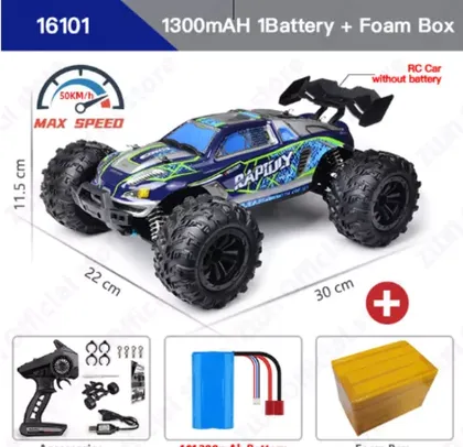 ZWN - Carro de controle remoto, 4WD RC, 70 kph, 50 kph