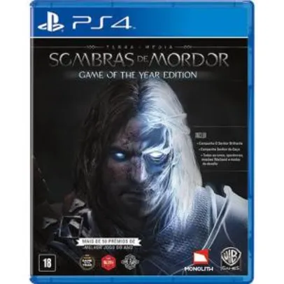 Game Terra Média: Sombras de Mordor - Edição Jogo do Ano - PS4 - R$29,90