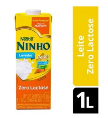 [PRIME] Leite Semidesnatado Ninho Zero Lactose 1L (min.3) | R$3,60