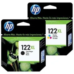 Kit 2 Cartuchos Hp Ch563hb Hp 122xl Preto 8,5ml Ch564hb Hp 122xl Tricolor 7,5ml - R$99