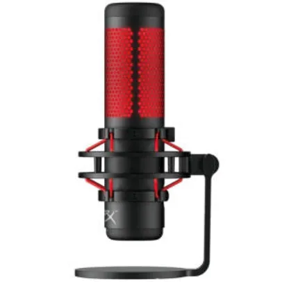 Microfone Gamer HyperX QuadCast, Antivibração, LED, Preto e Vermelho - HX-MICQC-BK - R$990