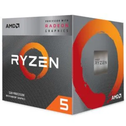 Processador AMD Ryzen 5 3400G, Cache 6MB, 3.7GHz (4.2GHz Max Turbo), AM4 - YD3400C5FHBOX | R$945