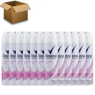 Desodorante Antitranspirante Aerosol Rexona 12 Unidades Feminino Powder Dry Motionsense - 150ml