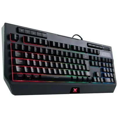 Teclado Gamer Vinik VX Protector, LED 7 Cores, USB, Teclas Multimídia, Anti-Ghosting, Suporte Smartphone, ABNT2, Preto - GT800