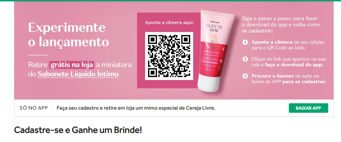 Imagem na descrição da promoção