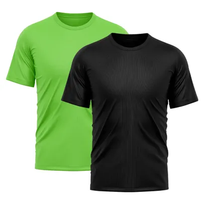 Kit 2 Camisetas Masculina Dry Fit Proteção Solar UV Básica Lisa Treino Academia Ciclismo Camisa