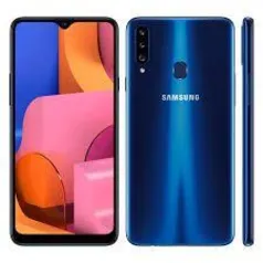 [AME + CC Americanas R$679] Samsung Galaxy A20s 32GB Android 9.0 Octa-Core 4G Câmera Tripla - Azul | R$849