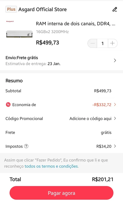 Imagem na descrição da promoção