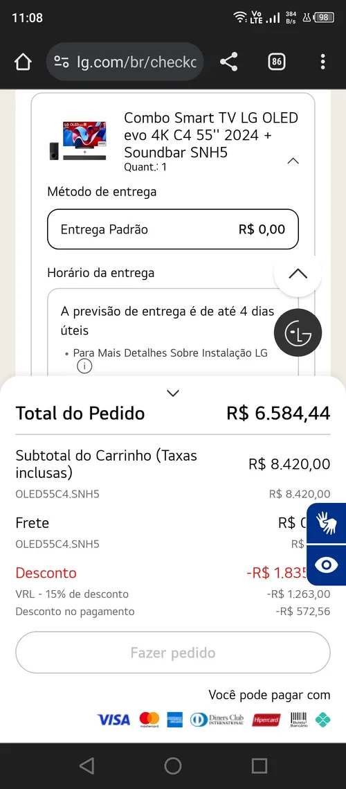 Imagem na descrição da promoção