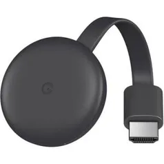 [R$:180 AME + Cartão Submarino] Google Chromecast 3 - 1 ano de garantia | R$199