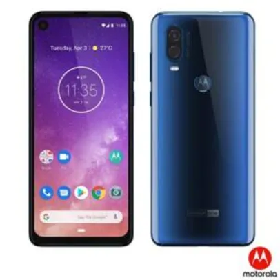 Smartphone Motorola One Vision Azul Safira, com Tela de 6,3”, 4G, 128 GB | R$1499